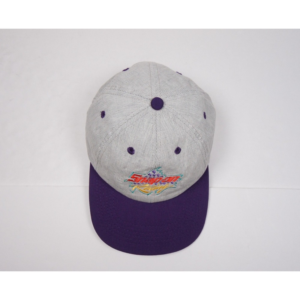 Vintage Snap On Racing Hat Mens OSFA Snapback Gray Cars Auto Casual Adult - Picture 6 of 9